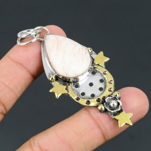 Scolecite Pear Pendant: 925 Sterling Silver Gemstone Jewelry