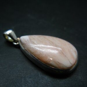 Pink Scolecite Sterling Silver Pendant From India - 1.6"