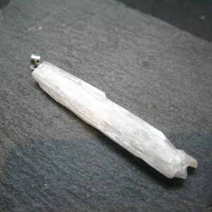 Scolecite Silver Pendant From India - 2.3" Scolecite Silver Pendant From India - 2.3"