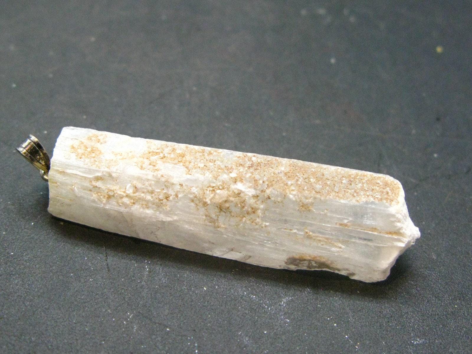 Scolecite Silver Pendant From India - 2.1" Scolecite Silver Pendant From India - 2.1"
