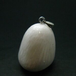 Scolecite Silver Pendant From India - 1.5" Scolecite Silver Pendant From India - 1.5"