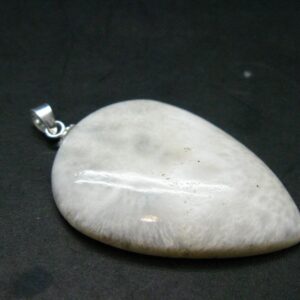 Scolecite Silver Pendant From India - 1.6" Scolecite Silver Pendant From India - 1.6"