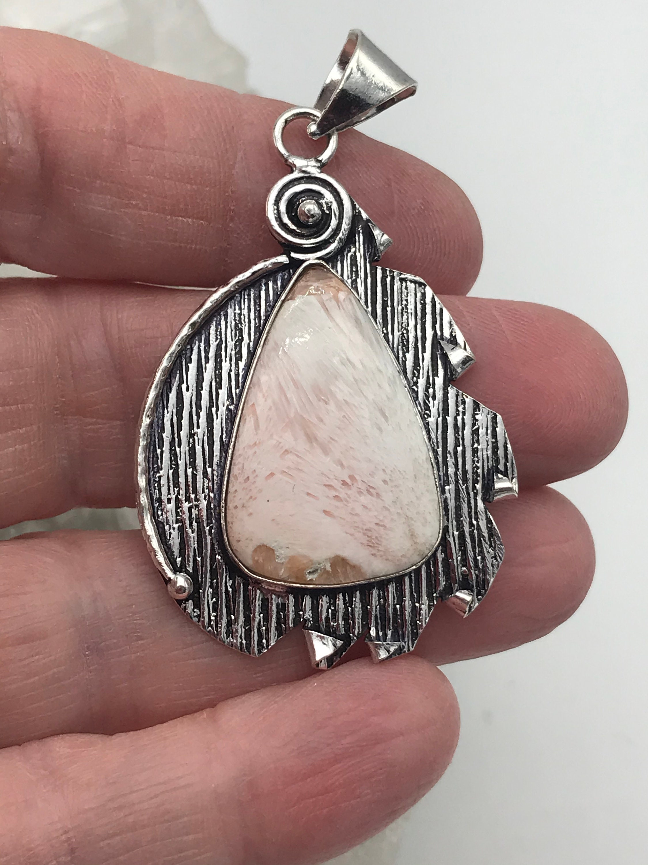 Unique Orange Scolecite Pendant Unique Orange Scolecite Pendant