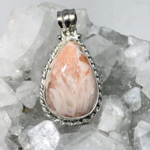 Unique Orange Scolecite Pendant