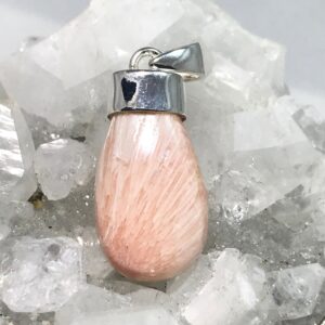 Unique Orange Scolecite Pendant