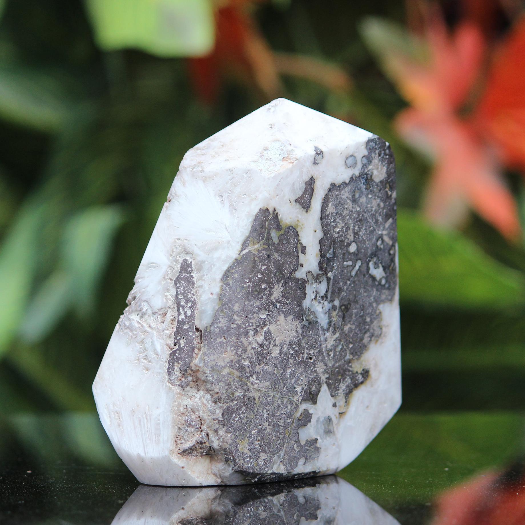 Natural Scolecite Point Tower: Healing Stone | Chakra Stone | Reiki Stone | Meditation Ball