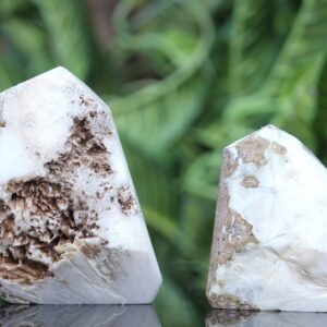 Pair Of Scolecite Point Tower Pair: Healing Crystals for Reiki Meditation Home Decor