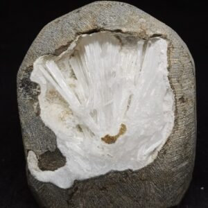 75MM Scolecite Geode Cathedral: Natural Crystal Display Piece 75MM Scolecite Geode Cathedral: Natural Crystal Display Piece