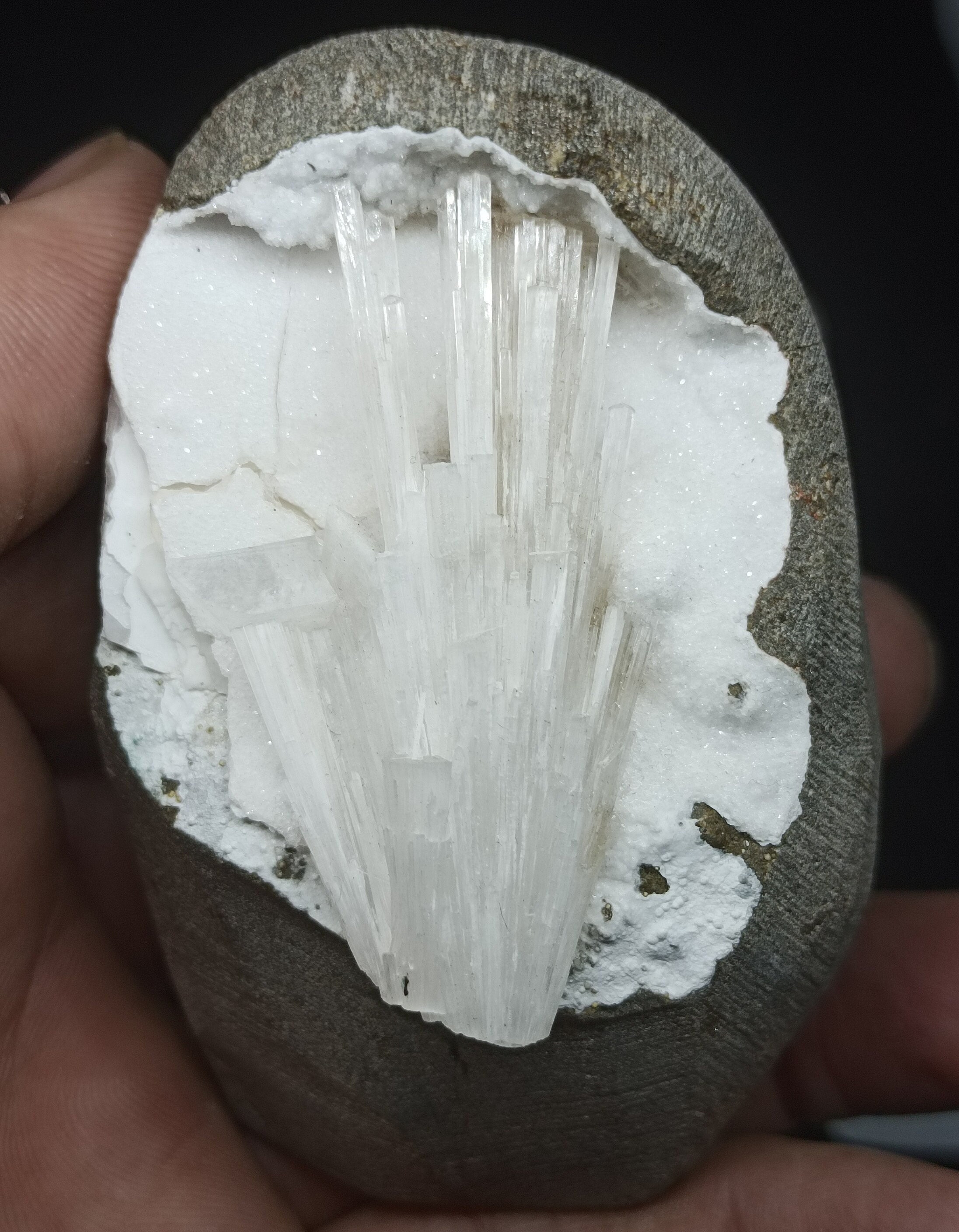 A+ Natural Scolecite Spikes Flower Cluster Geode A+ Natural Scolecite Spikes Flower Cluster Geode