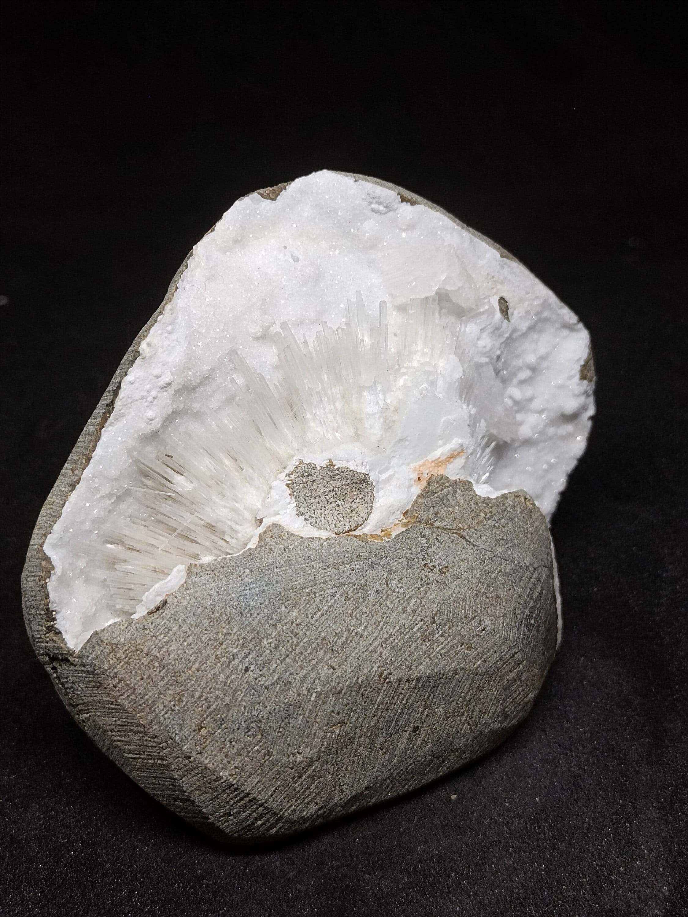 Aaa+ Scolecite Flower Spray In Side Cluster, Natural Geode, Crystal Mineral