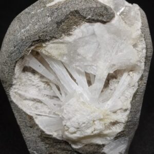 Scolecite Geode Flower: Natural Crystal Cluster Display Piece Scolecite Geode Flower: Natural Crystal Cluster Display Piece