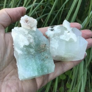 Green Apophyllite With Scolecite - Raw Natural Cubical Cluster Crystal Zeolite Green Apophyllite With Scolecite - Raw Natural Cubical Cluster Crystal Zeolite