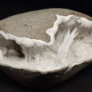 Natural Scolecite Flower Geode: Rare Crystal Cluster, India Origin Natural Scolecite Flower Geode: Rare Crystal Cluster, India Origin