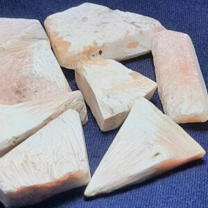 Natural Scolecite Gemstone: Unpolished Rough Slices & Specimens Natural Scolecite Gemstone: Unpolished Rough Slices & Specimens