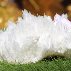 Natural Scolecite Spray Cluster: High Vibration Crystal Decor, Indian Minerals Natural Scolecite Spray Cluster: High Vibration Crystal Decor, Indian Minerals