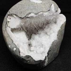 Rare Spikes Scolecite Crystal Cluster: Natural Geode Display (9.5CM X 8.5CM)