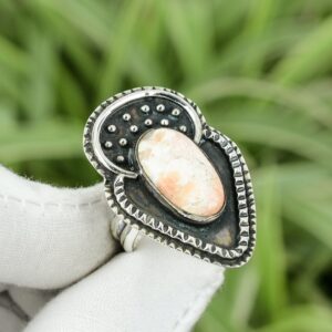 Scolecite Ring: Handmade 925 Sterling Silver Gemstone Jewelry, Size 8 Scolecite Ring: Handmade 925 Sterling Silver Gemstone Jewelry, Size 8