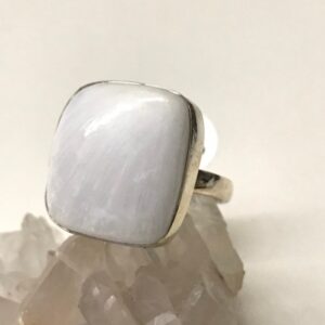 Unique Scolecite Ring, Size 10 Unique Scolecite Ring, Size 10