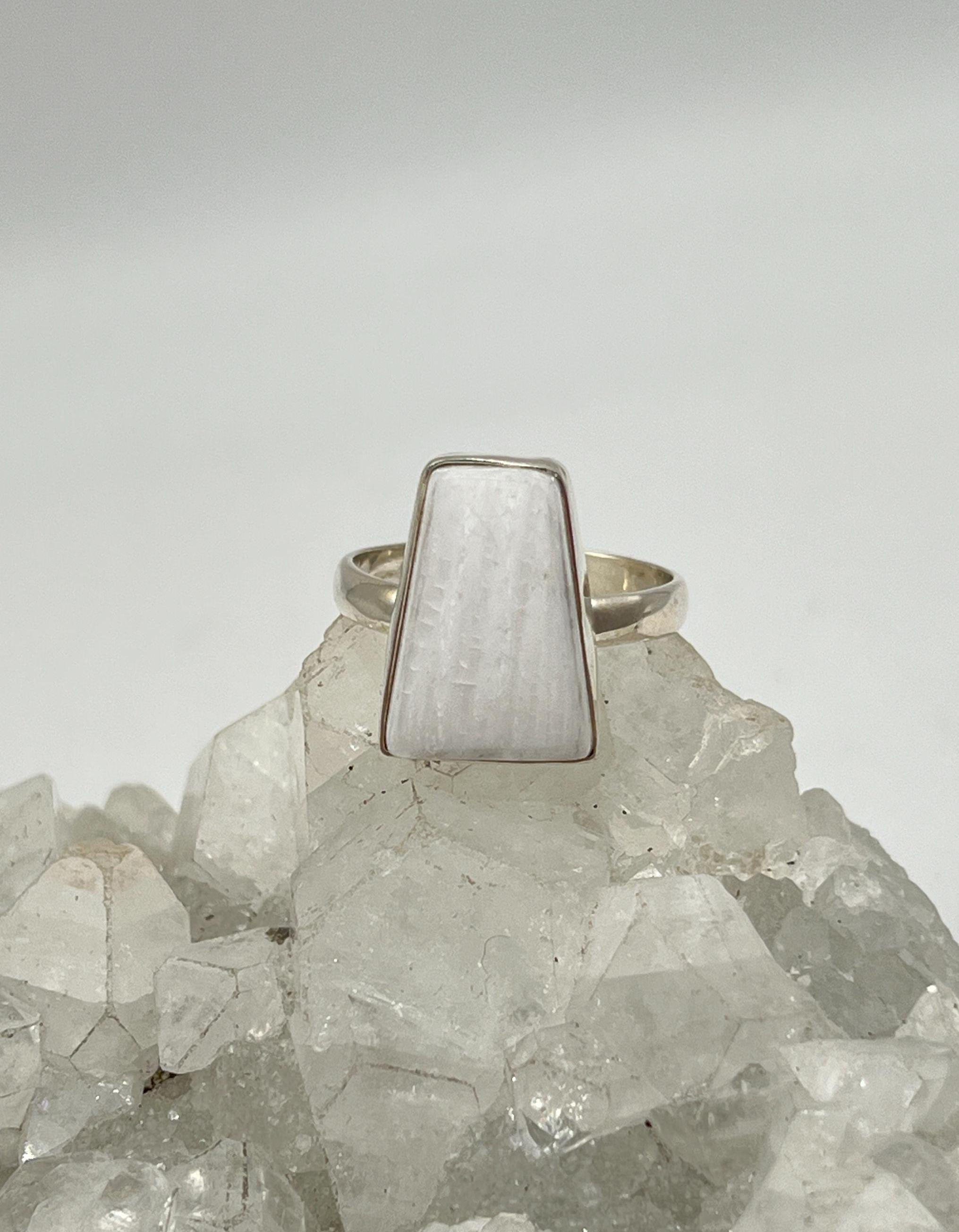 Unique Scolecite Ring, Size 10
