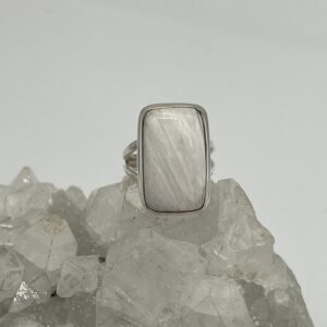 Unique Scolecite Ring, Size 5 1/2 Unique Scolecite Ring, Size 5 1/2