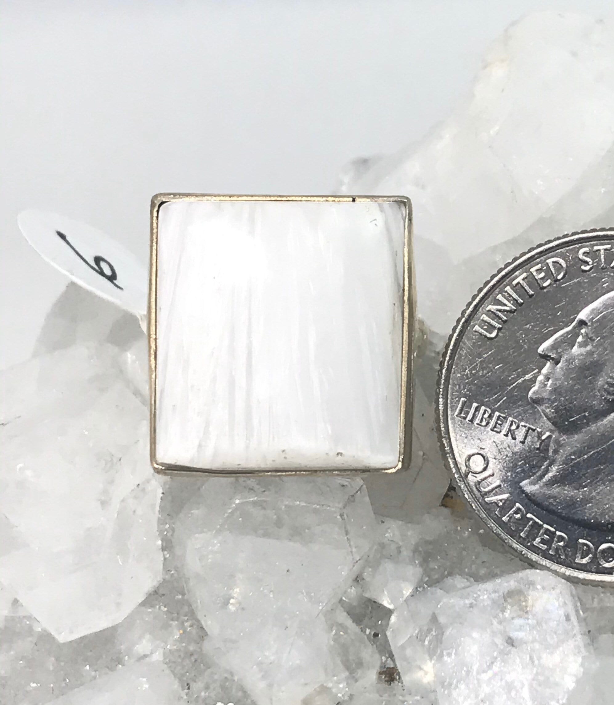 Unique Scolecite Ring, Size 6