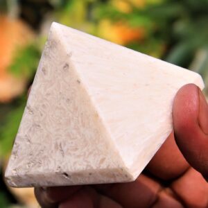 60MM White Scolecite Crystal Pyramid: Chakra Healing, Yoga Decor 60MM White Scolecite Crystal Pyramid: Chakra Healing, Yoga Decor