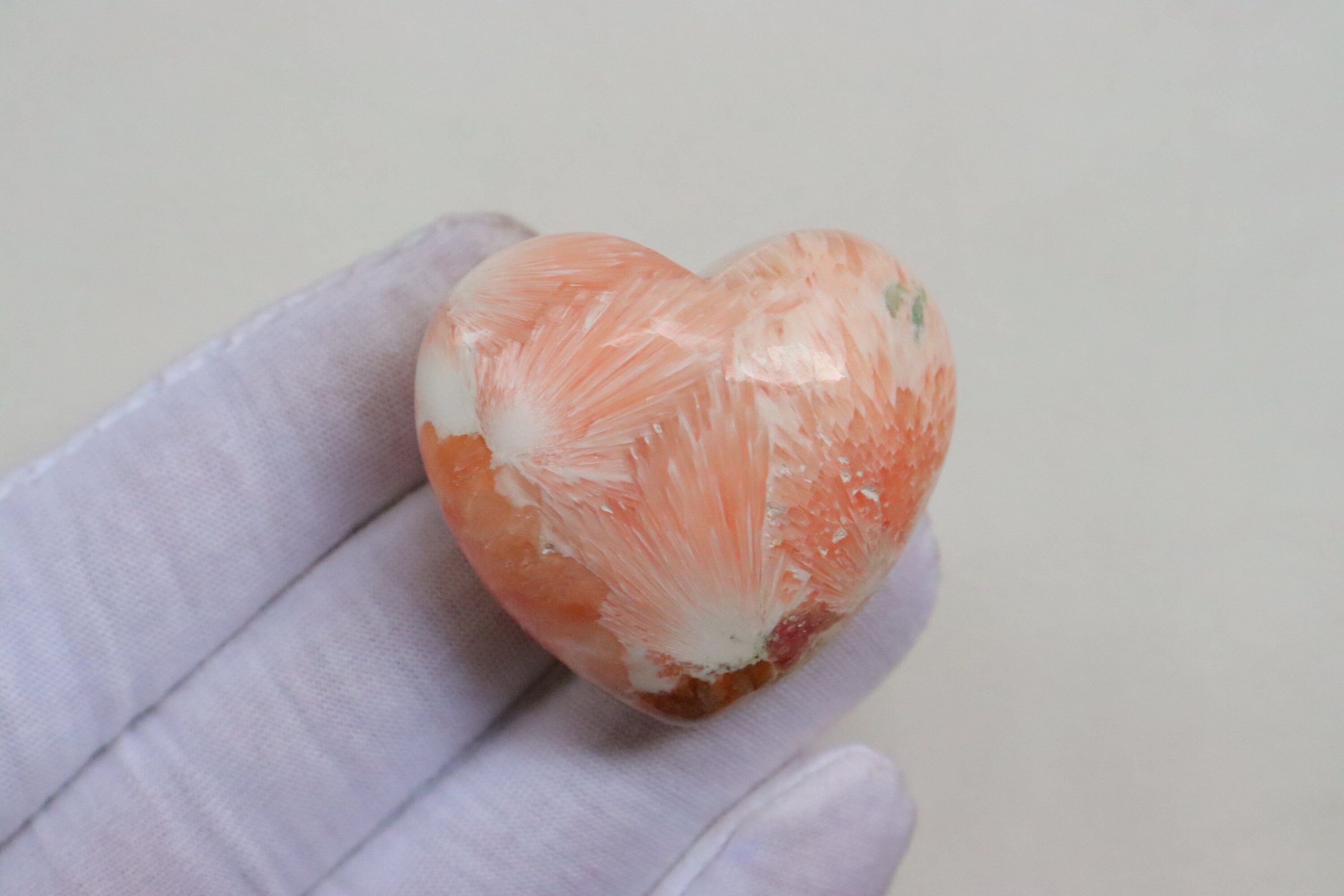 Top Quality Pink Scolecite Heart, Natural Pink Scolecite Heart Stone, Peach Scolecite Stone, Crown Chakra, Anxiety Relief, Gift For Her