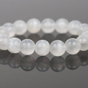 Selenite Bracelet, Genuine Gemstone White Bracelet, Gemstone Bracelet, Handmade Jewelry, Gemstone Jewelry, unique-gift-for-wife, mothers day