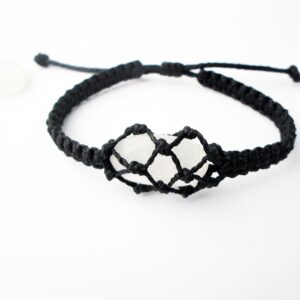 Selenite bracelet in macrame setting