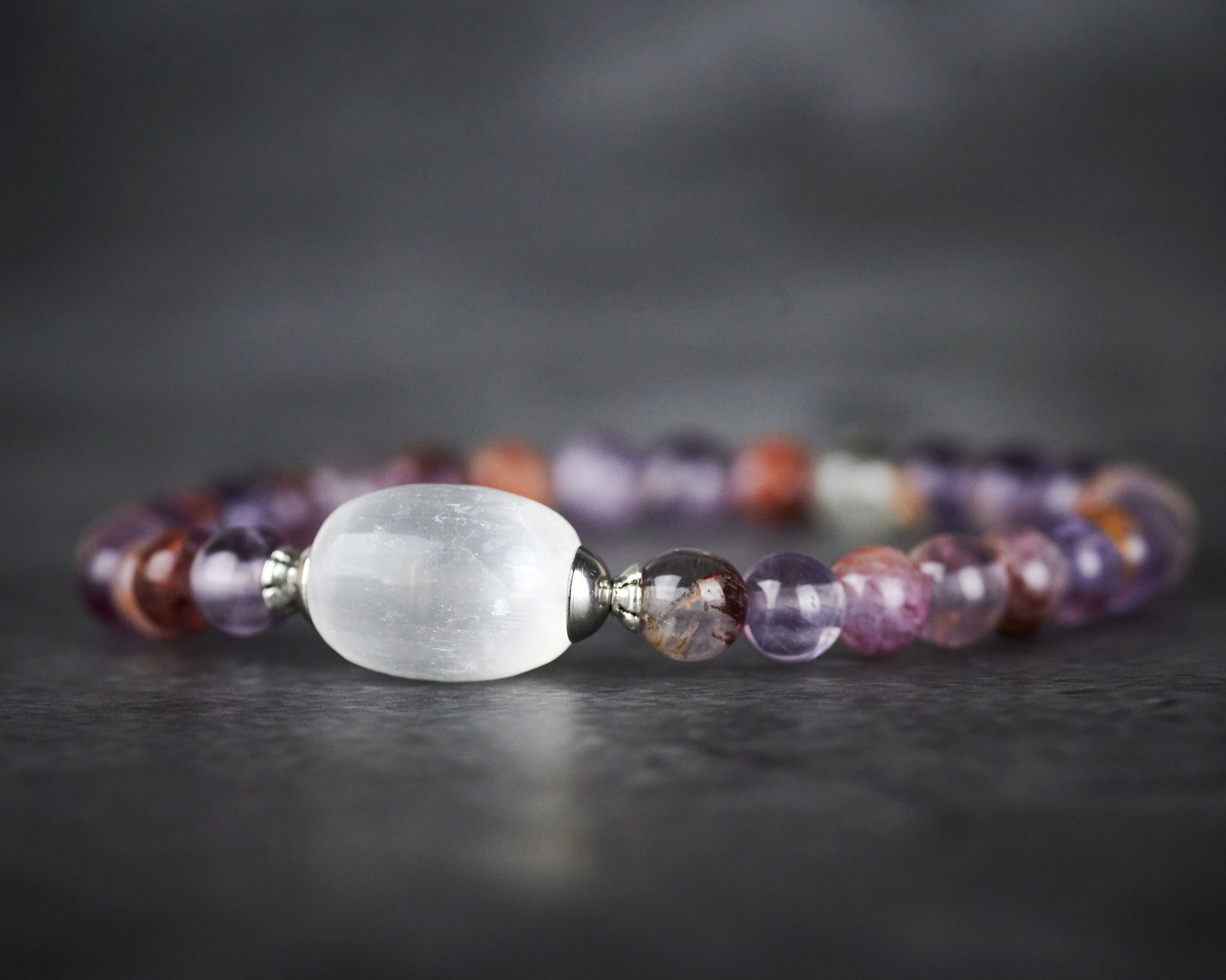 Natura Auralite 23 Selenite Bracelet