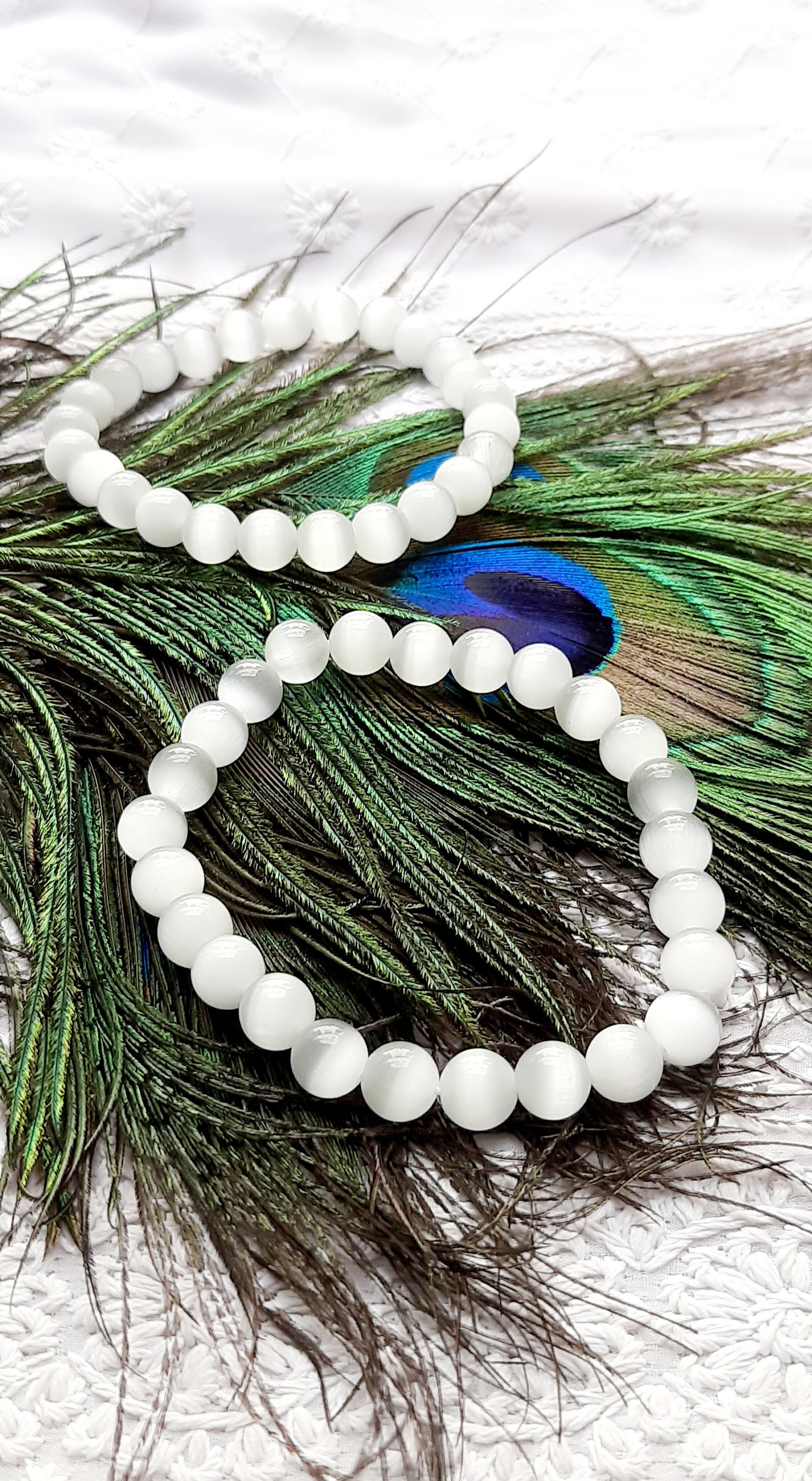 Selenite Bracelet,natural Selenite Bracelet Gemstone For Aura Cleaning,stability,positive,encouraging,strength,reiki,fitness,stress Relief.