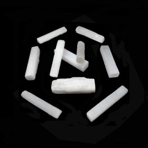 Natural Selenite Small Rough Points Logs Wands Sticks 3" Inches 10 Piece Set