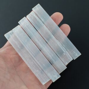 Selenite Wand (about 3.5") - Raw Selenite Wand - Raw Selenite Crystal Wand Healing Crystals Protection Crystal Removes Negative Energy