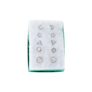 Earring Gift Set Crushed White Selenite Stone Stainless Steel Stud Five Pairs Earring Gift Set Crushed White Selenite Stone Stainless Steel Stud Five Pairs
