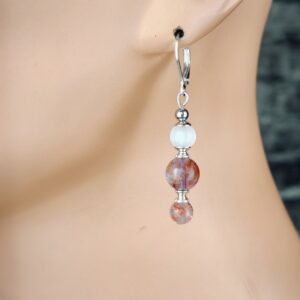 Genuine Aaa Selenite Auralite 23 Sterling Silver Earrings.. Selenite Auralite 23 Earrings. Genuine Aaa Selenite Auralite 23 Sterling Silver Earrings.. Selenite Auralite 23 Earrings.