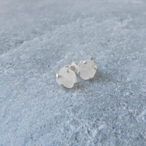 Selenite Earrings Sterling Silver • Gemstone Stud Earrings • Raw Selenite Earrings Selenite Earrings Sterling Silver • Gemstone Stud Earrings • Raw Selenite Earrings