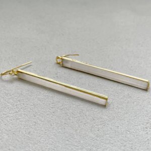 Selenite Earrings, Stick Earrings, Gold Earrings, Gemstone Stick Earrings, Natural Selenite Jewelry, White Gold Earrings, Gift for Women Selenite Earrings, Stick Earrings, Gold Earrings, Gemstone Stick Earrings, Natural Selenite Jewelry, White Gold Earrings, Gift for Women