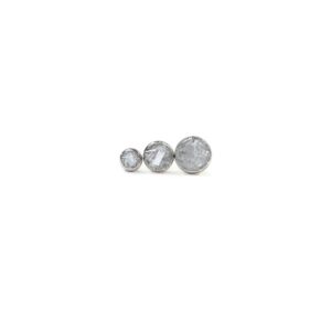 White Selenite Hypoallergenic Stainless Steel Stud Earrings Crushed Stone Gypsum