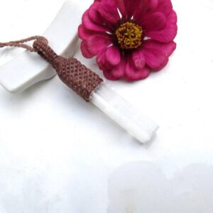 Selenite crystal healing necklace, mothers day gift, selenite healing properties, witchy jewelry,  gift ideas for her, white crystal