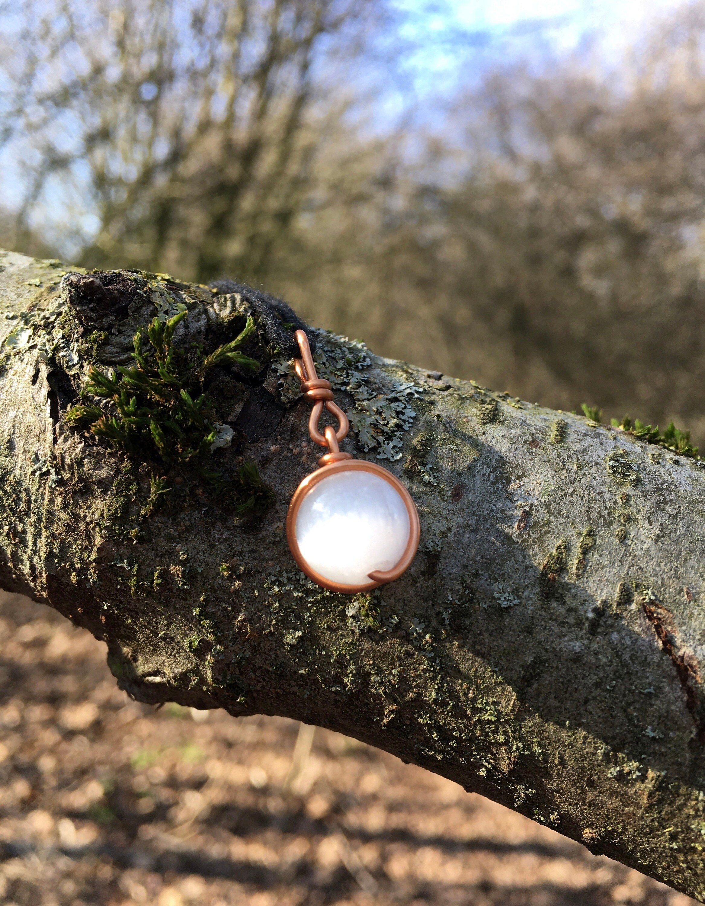 Minimalist Selenite Necklace: Handmade Crystal Healing Jewelry