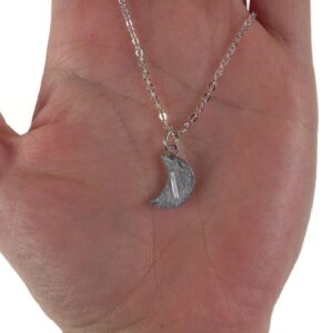 White Selenite Moon Silver Plated 18" Gypsum Crushed Stone Necklace White Selenite Moon Silver Plated 18" Gypsum Crushed Stone Necklace
