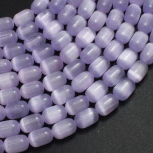 Selenite, Gypsum, Purple, 6x9mm Tube Beads, 15.5 Inch, Approx. 43 beads, Hole 1mm (462065004)
