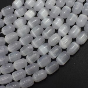 Selenite, Gypsum, White, 6x9mm Tube Beads, 15.5 Inch, Approx. 43 beads, Hole 1mm (462065005)