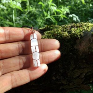Selenite Crystal Necklace: Minimalist Healing Pendant