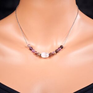 Genuine Auralite 23 Selenite Necklace. Auralite 23 Super 7 Crystal Selenite Pendant