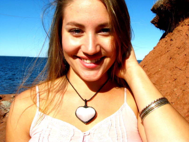 Mothers Day Gift For Women, Selenite Heart Necklace, Selenite Pendant Necklace, Selenite For Sale, Selenite Jewelry, Reiki Crystals