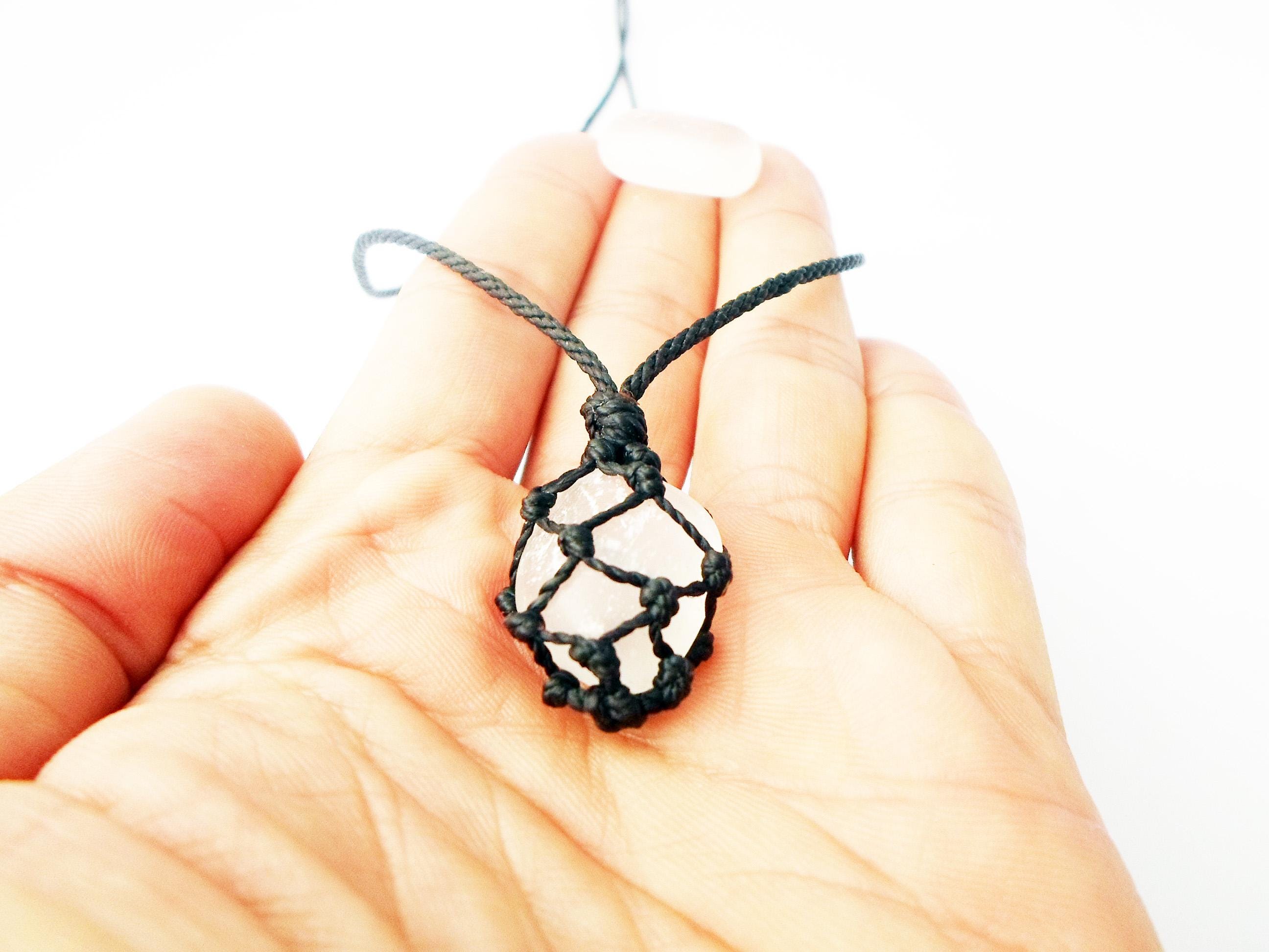 Selenite Necklace – Healing Crystal Pendant For Calm & Positive Energy