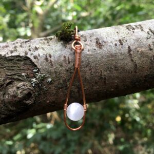 Selenite Necklace, Satin Spar Pendant, Selenite Jewellery