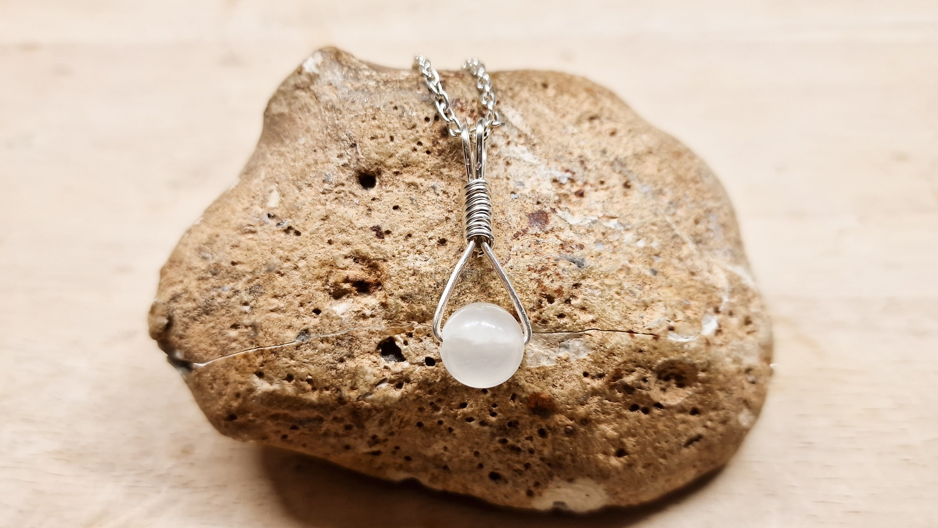 Small Selenite Pendant. Crystal Reiki Jewelry Uk. Silver Plated Wire Wrap Necklace. Empowered Crystals Small Selenite Pendant. Crystal Reiki Jewelry Uk. Silver Plated Wire Wrap Necklace. Empowered Crystals