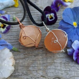 Selenite Sphere Pendant, Selenite Sphere, Peach Selenite Sphere, Peach Selenite Necklace, Sphere, Sphere Pendant, Sphere Necklace, Peach